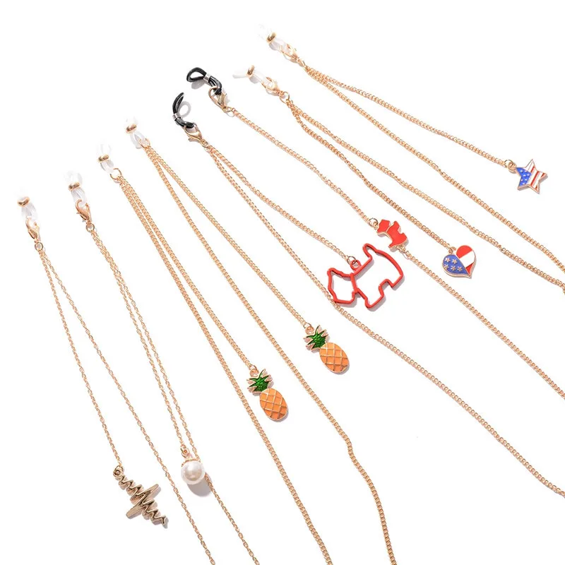 

Imixlot Simple Cute Chic Women Gold Eyeglass Chains Sunglasses Reading Glasses Chain Eyewear Cord Holder Neck Rope