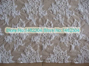 

140cm x 3meter/pc Gorgous Handmade Bridal Wedding Dress French Chantilly Eyelash Lace Fabric