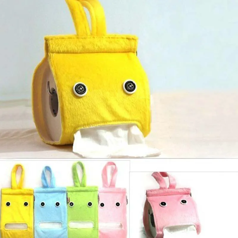 

One Piece Novelty Cartoon Home Creative Hanging Tissue Holder Wall-mounted Cloth Toilet Paper Dustproof Covers Container Box