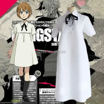 

GANGSTA Nina White Short Sleeve Dress Nurse Uniform Outfit Cosplay Costumes