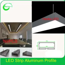 1 м поверхностного монтажа и подвесной профиль света с молочной Lense внутренняя ширина 64 мм 10 м/лот