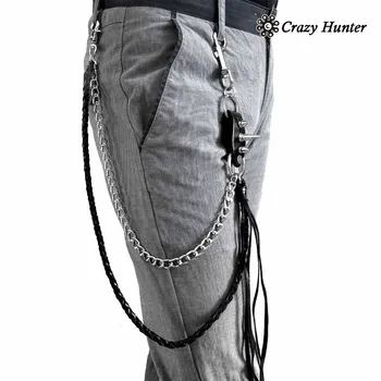 

leather Hip Hop Leather Keychain Wallet chain for Punk Pants Trousers