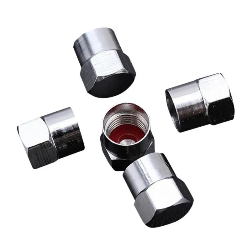 

Car tire tool 5*Tyre Tire Dust Caps Wheel Air Valve Stem Screw Cover Stainless steel Hexagon valve caps d19