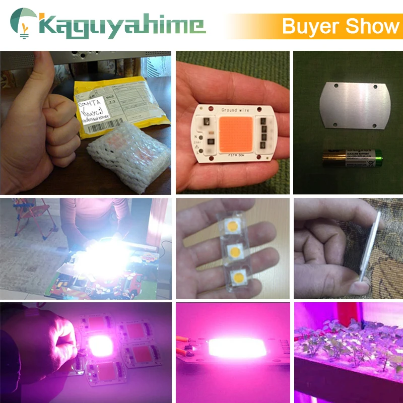 Светодиодный COB чип Kaguyahime 220 В 20 Вт 30 50 100 сделай сам интегрированный прямоугольная