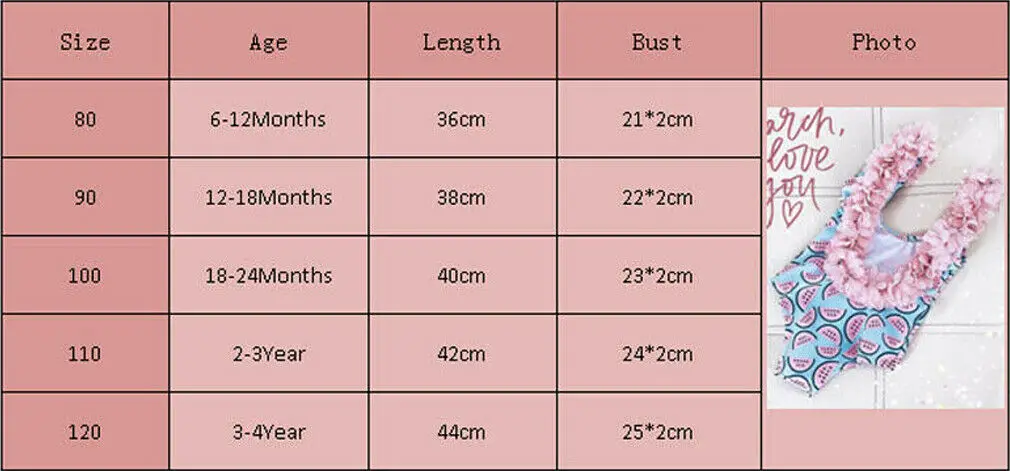 Girls One-Piece Suits Infant Baby Girls Watermelon Swimsuit Swimwear Swimming Bikinis Backless Floral Print Hot