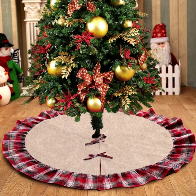 ourwarm 10pcs 48 inch buffalo plaid christmas tree skirt christmas decorations for home christmas tree decorations - Plaid Christmas Tree Decorations ourwarm 10pcs 48 inch buffalo plaid christmas tree skirt christmas decorations for home christmas tree decorations - Plaid Christmas Tree Decorations