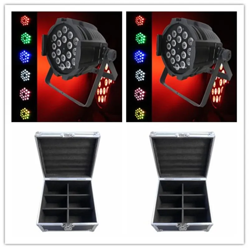12 шт. с flightcase led проект диско фокус свет 18x15 Вт сценический DJ Par Can RGBWA 5IN1 лампа PAR 64 18