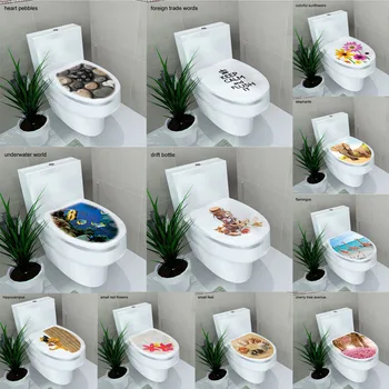 

sticker WC cover toilet pedestal toilets stool toilet lid sticker WC home decoration Waterproof bathroom Accessories