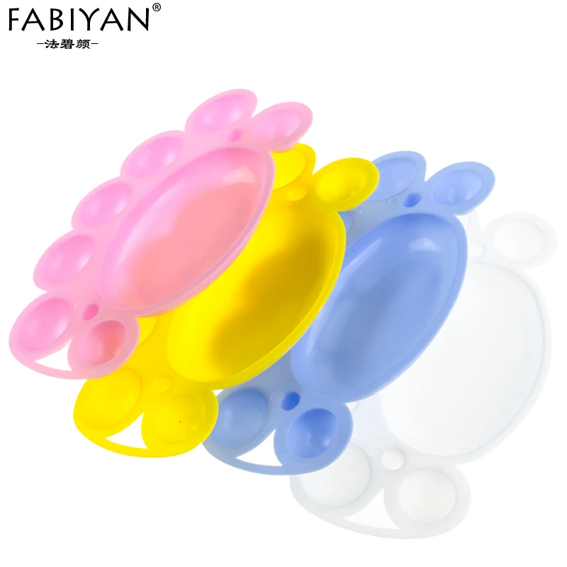 

2PCS Nail Art Plastic Palette Dappen Dish For Polish Gel Powder Acrylic Liquid Color Mixing Drawing Painting Tool Manicure Tools
