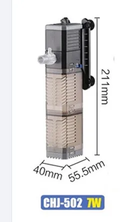 Новое предложение, партиями по 3 в 1 Аквариум Многофункциональный насос с фильтром 3300 A B C аквариума 4 слоев фильтр для аквариума, внутренний фильтр 39 см в высоту - Цвет: CHJ-502