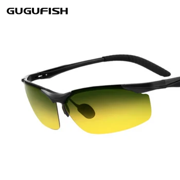 

GUGUFISH New Day and night Aluminum magnesium polarized sunglasses male leisure Sport fishing eyewear ride sunglasses eyewear