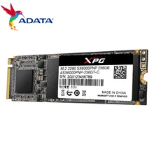 ADATA XPG SX6000PRO PCIe 256GB 512 Гб Скорость чтения 1500 МБ/с. 3D NAND PCIe Gen3x2 M.2 2280 NVMe 2100 МБ/с. WS твердотельный накопитель