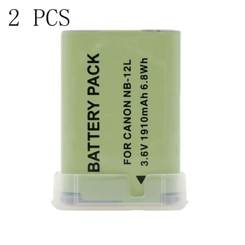 

WHCYonline 2 Pieces 1910mAh NB-12L NB12L Camera Battery For Canon PowerShot G1 X Mark II, G1X Mark 2, FOR PowerShot N100, N100