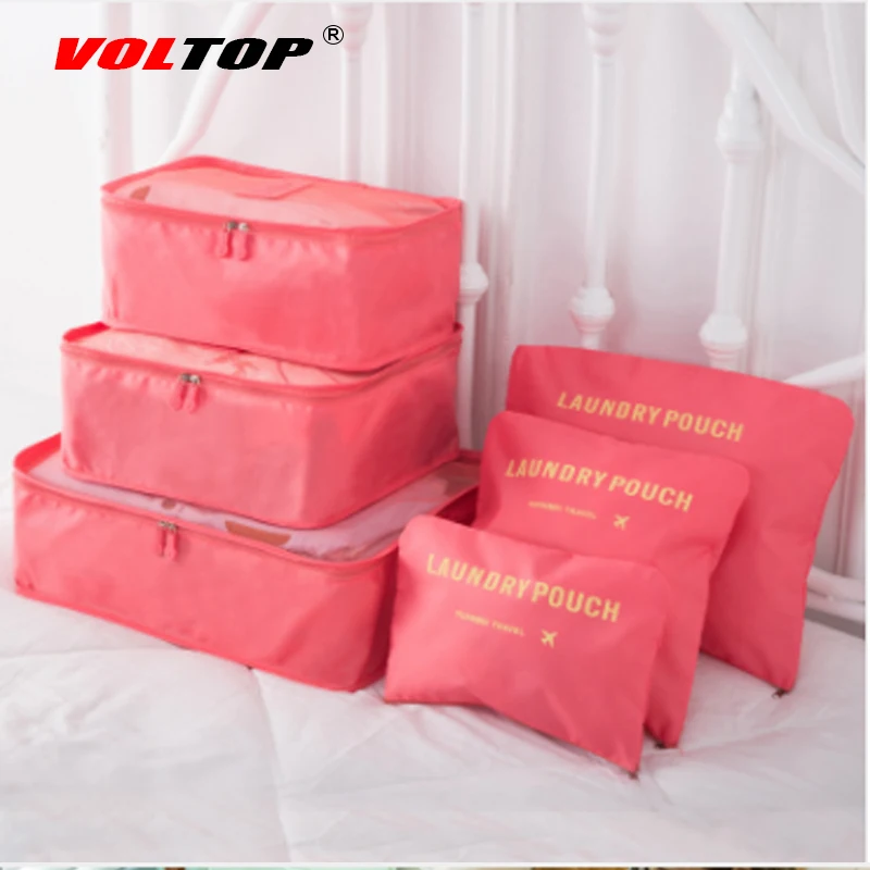 

VOLTOP 6pcs/set Stowing Tidying Car Accessories Universal Car Storage Bag Travel Sundries Clothing Baggage Finishing Package