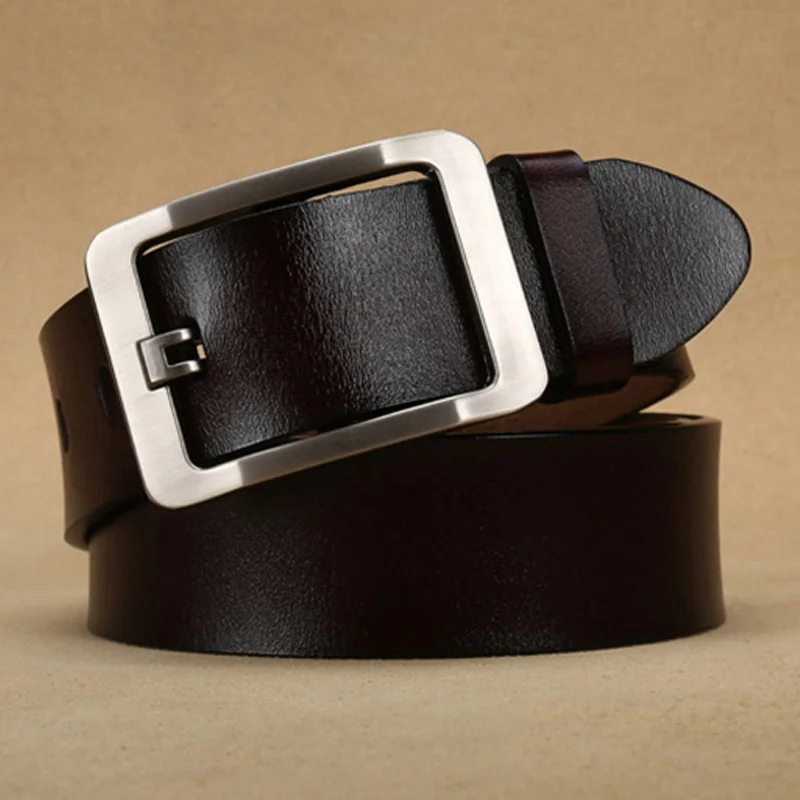 

Men'S Genuine Leather Belt Ceinture Homme Luxe Marque Gifts Designer Belts Men High Quality Black Wide Heavy Metal Fashion Brand