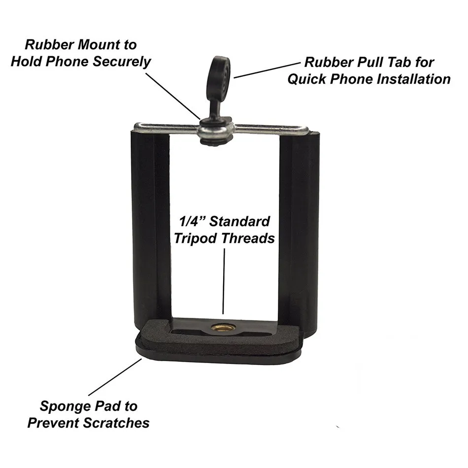 Водонепроницаемый штатив-держатель для телефона, универсальная подставка с 1/4 дюймовым гайкой, резьбовым отверстием, селфи-палка, аксессуары для мобильного телефона