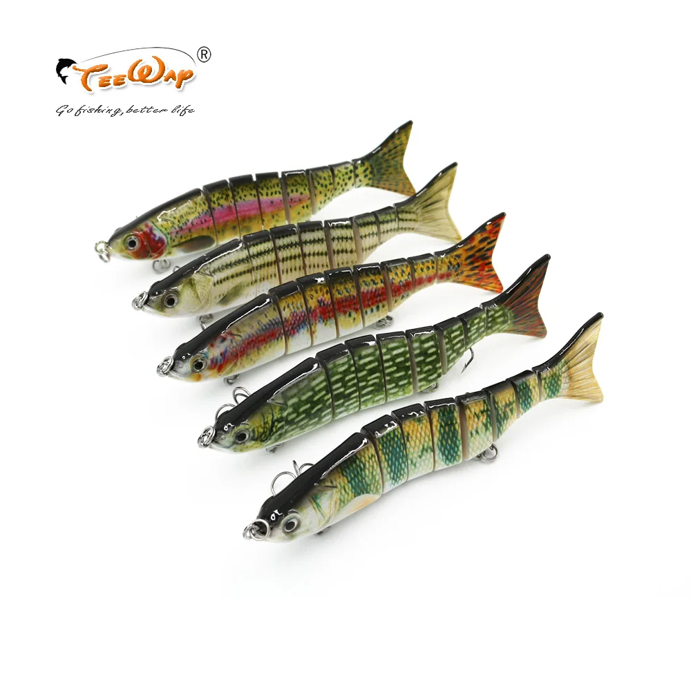 Рыболовные приманки 8 сегментов Swimbait Crankbait жесткая приманка для рыбалки с