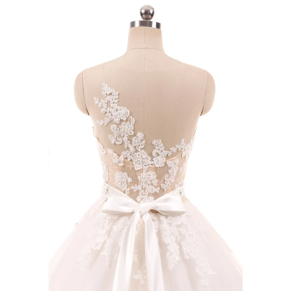 Vestido de Noiva бальное платье Аппликации кружевные со стразами пояса свадебное Китай 2019 gelinlik Винтаж свадебное