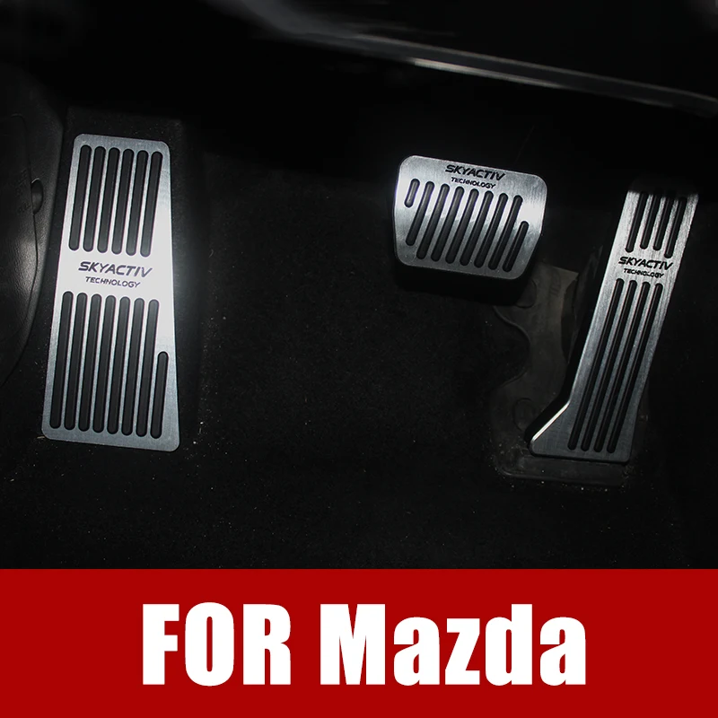 

Car Accelerator Brake Pedal Footrest Pedals Plate Cover For Mazda 3 6 CX-5 CX5 CX-3 2017 2018 CX-8 CX-9 Axela ATENZA Accessories