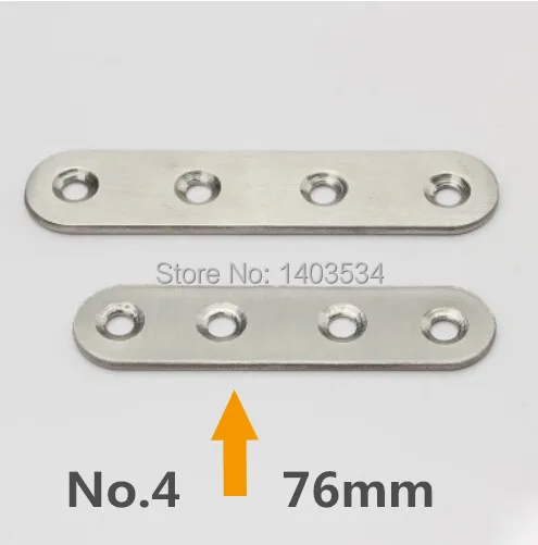 

2pcs 76*18mm stainless steel 180 degree angle bracket satin finish frame board support