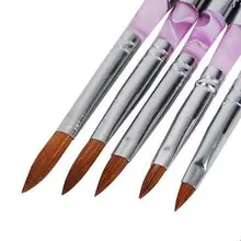 5pcs Acrylic Nail Art Pen Brush UV Gel Painting Drawing Polish Builder Set Tool