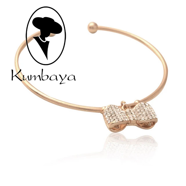 Baya A E Fashion Crystal Bangles Bracelets Bowknot Baya A E Fashion Crystal Bangles Bracelets Bowknot Styles Open Alloy Cute