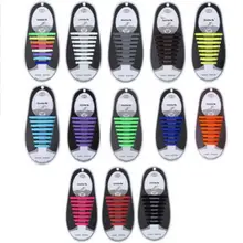 16 шт./лот, силиконовые шнурки, эластичные шнурки для обуви, специальные шнурки без завязок для мужчин и женщин, резиновые шнурки, 13 цветов