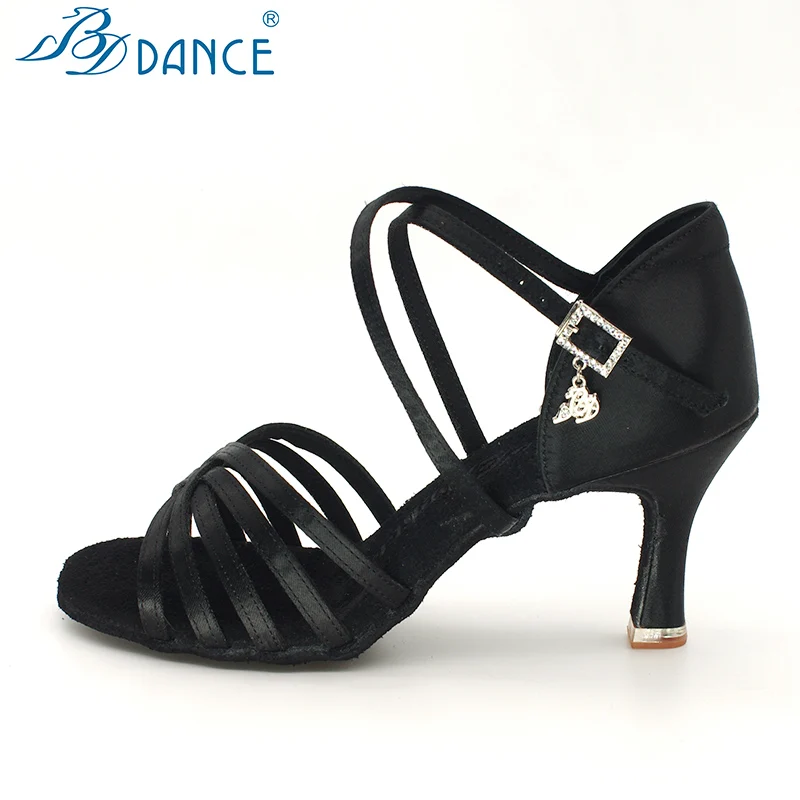 BDDANCE/Обувь для латинских танцев; аутентичная женская обувь для взрослых; Новинка; сандалии на высоком каблуке с мягкой подошвой; Национальный стандарт; сандалии со стразами; bayonet 216