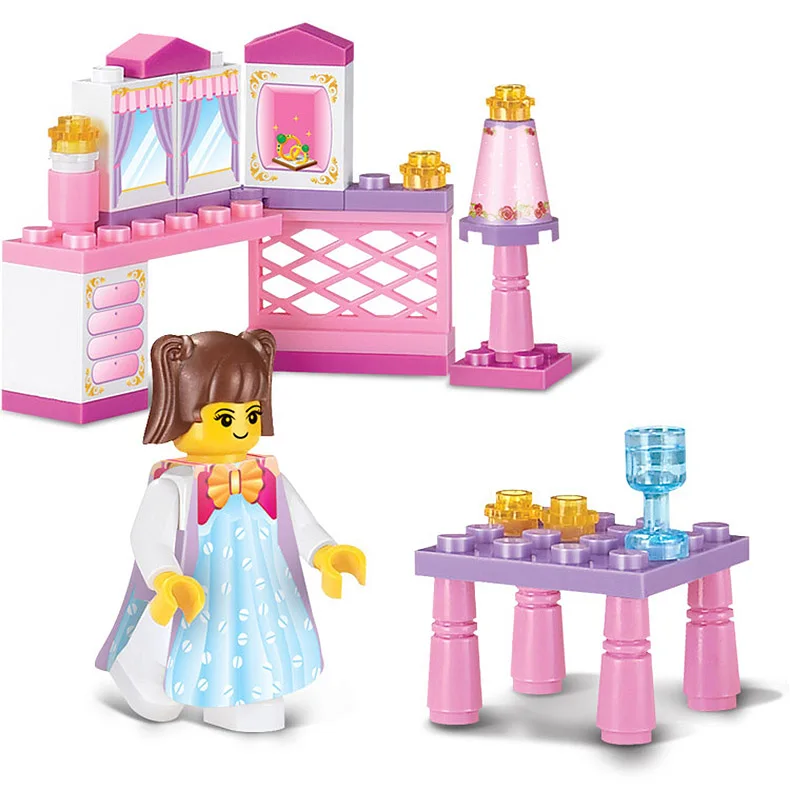 Sluban Model Building Compatible legoings B0238 35pcs Model Building Kits Classic Toys Hobbies Girl Pink Furniture