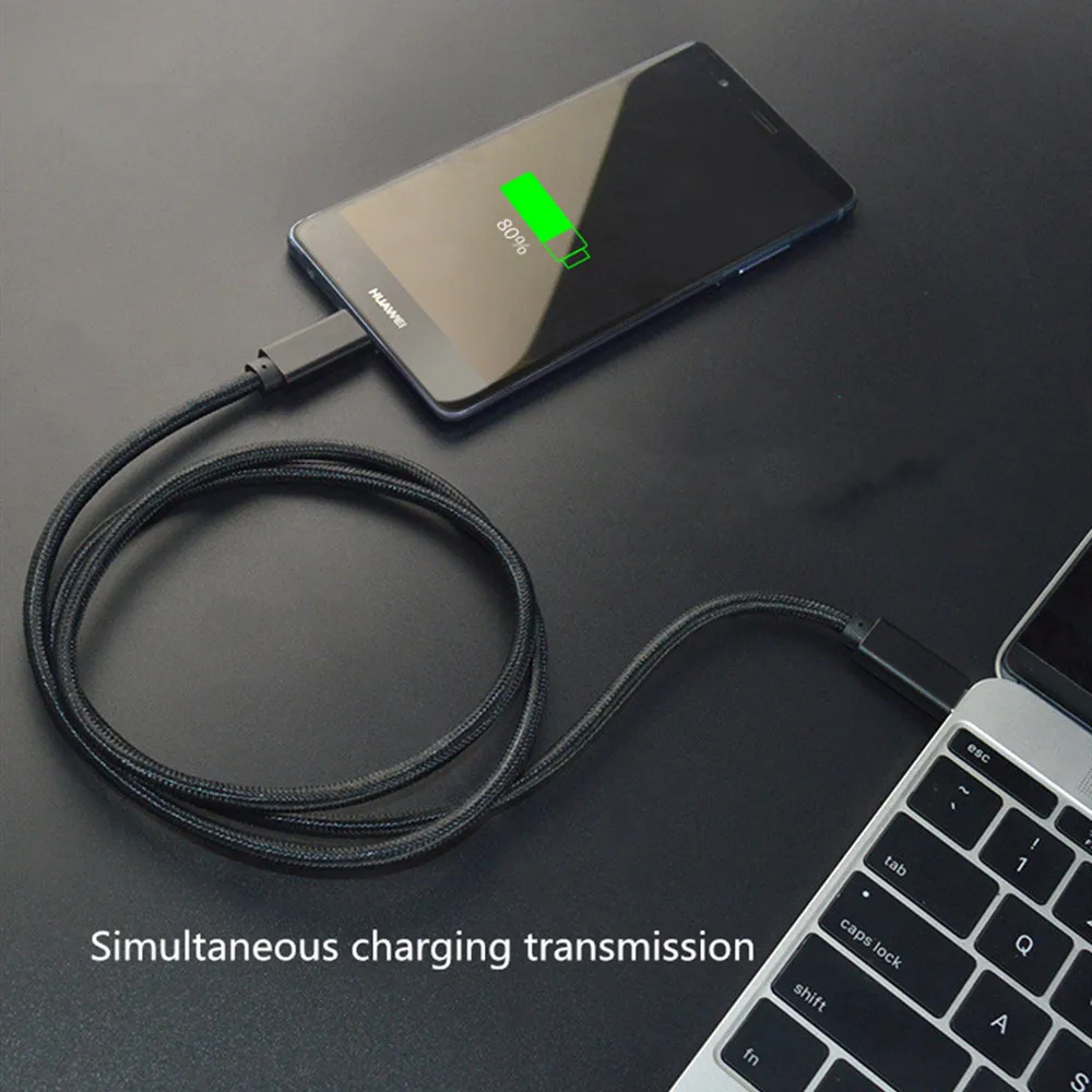 Кабель USB 3,1 type c PD 100W 5A Быстрая зарядка USB C к USB C кабель Thunderbolt 3 для Macbook Pro для samsung S9 S10 huawei P30