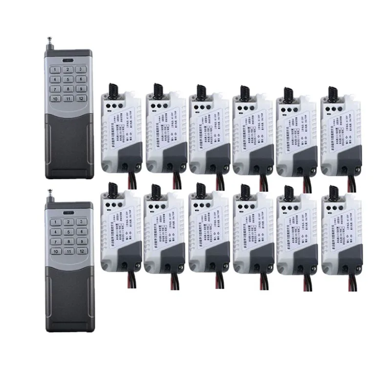 AC 220V single wireless remote control switch high power water pump 2000m 12-button lamp motor controller | Обустройство дома