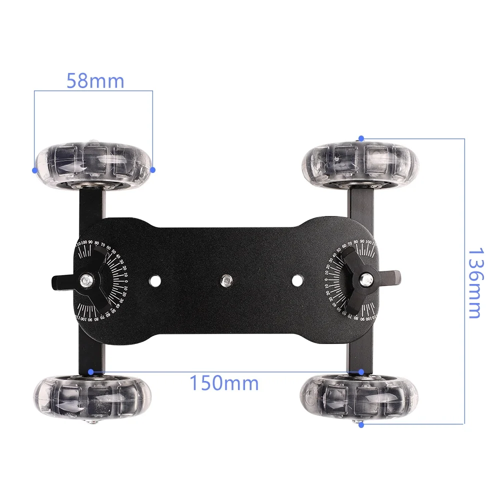  DSLR Camera Video Photograph Rail Rolling Track Slider Skater Table Dolly Car Blue Flexible For Spe