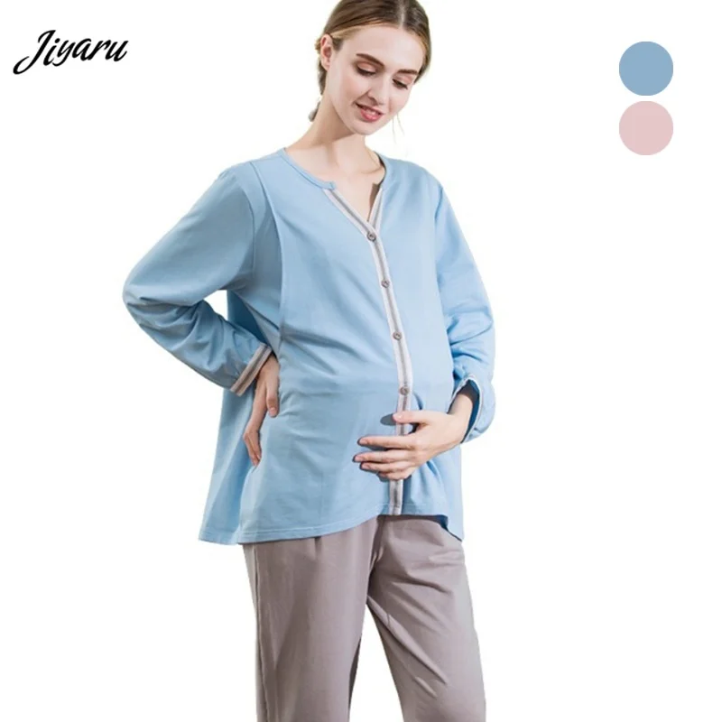 

New Arrival Maternity Pajamas Pregnant Pajama Set Pregnant Nursing Clothes Winter Maternity Long Sleeve Tops Pants Sleepwear