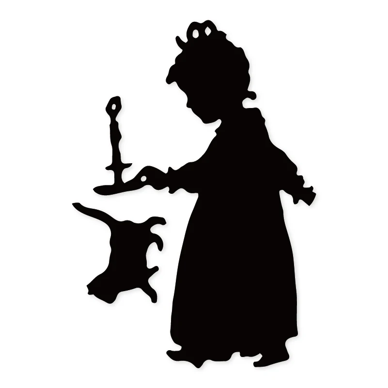 

Cat Girl carry candle Metal cutting dies New 2019 embossing stencil for handmade Paper card making scrapbooking craft Die Cut