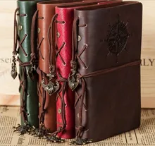 MiC 2014 NoteBook Newest Hot slae Diary Book Vintage Pirate Anchors PU leather Note Book Replaceable Xmas Gift Traveler Journal new diary notebook vintage pirate note book replaceable traveler notepad book leather cover kraft paper notebook