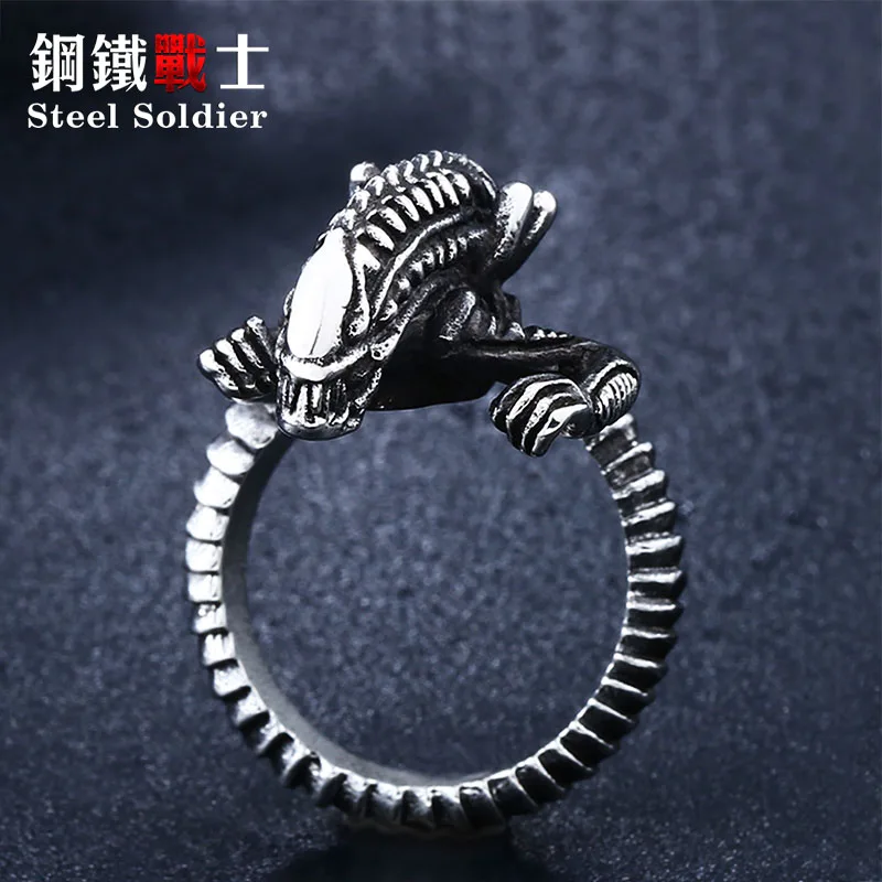 

steel soldier wholesale Alien ring stainless steel new 2018 jewelry arrival for men popular