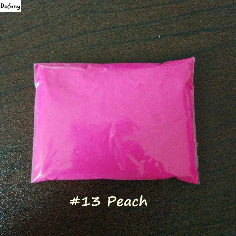 Неоновый китайский красный цвет блеск для ногтей флуоресцентный пигмент фосфорный порошковый флуоресцентный краски DIY мыло пигмент 500 г/пакет - Цвет: peach