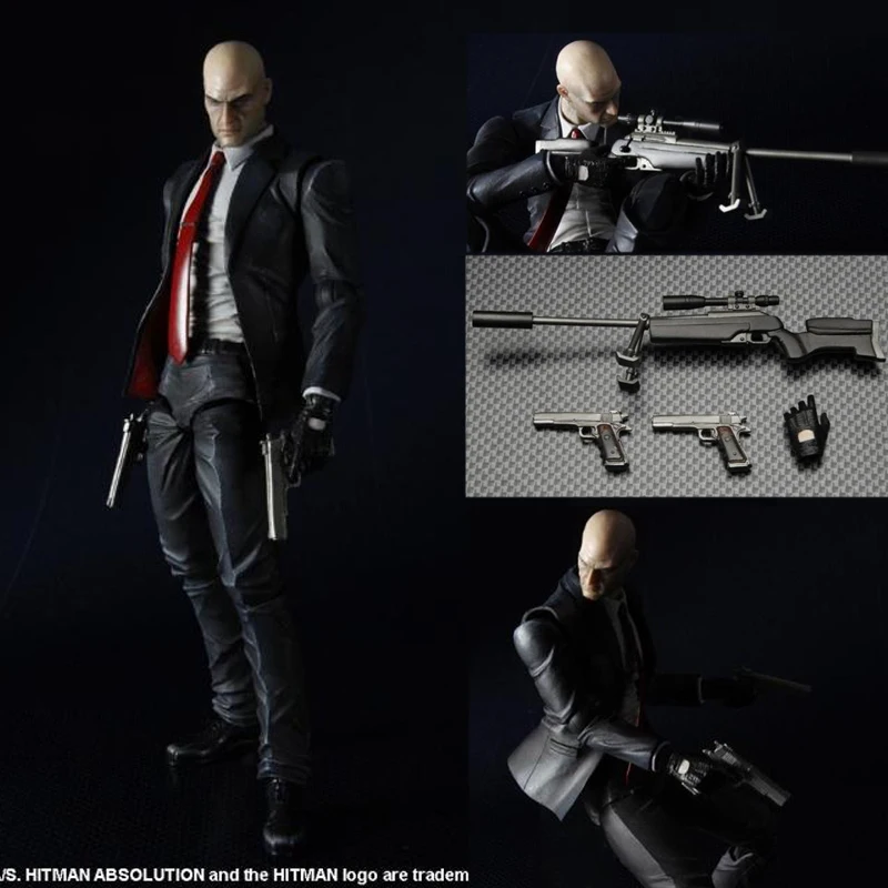 Play Arts Hitman Killer Agent 47 Фигурки Коллекция Модель игрушки 1" 25 см