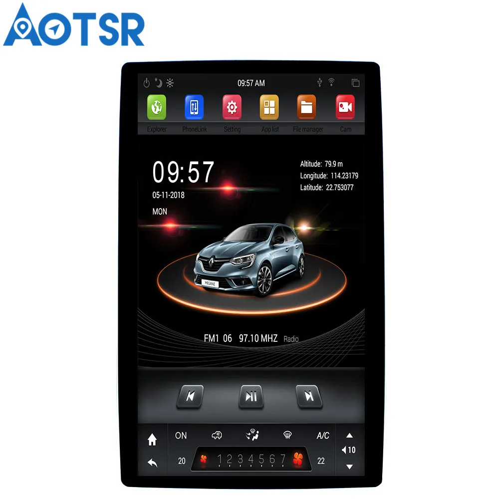 Perfect Aotsr 12.8" Tesla Vertical screen Android 8.1 universal car multimedia radio No DVD player For Toyota / Nissan / Suzuki / Lexus 1