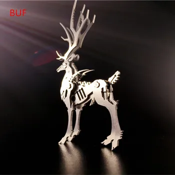 

Modern Abstract Metal Deer Statue Ornaments Home Decoration Accessories Gift Geometric Metal Deer Sculpture