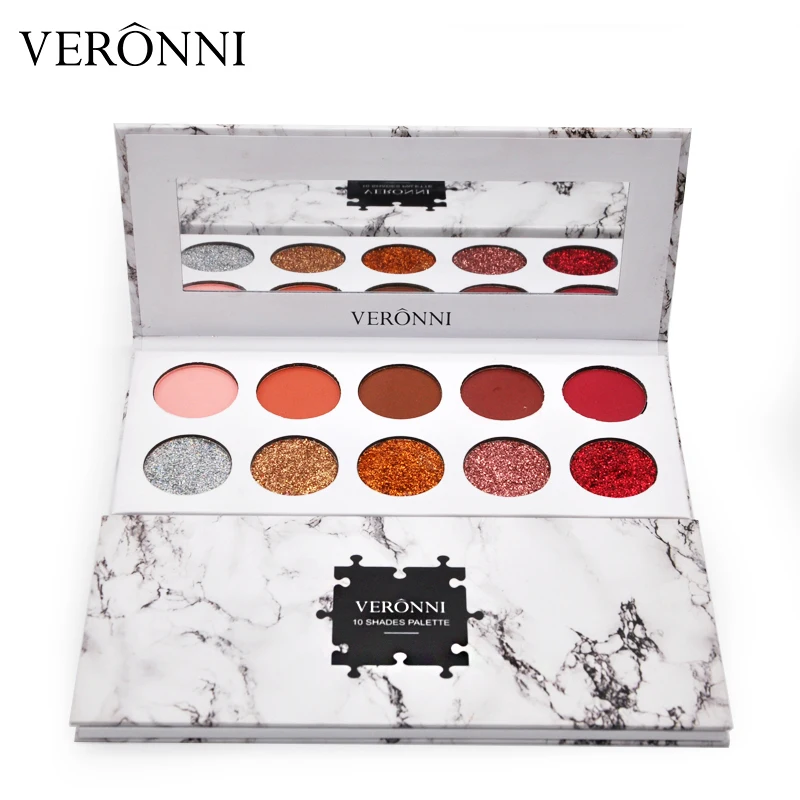 

2018 new eyeshadow palettes 10 Colors Matte EyeShadow Nude Shining Make Up set Korea Cosmetics MakeUp palette Glitter eye shadow