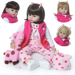 NPK 48 см reborn Детские игрушки куклы Мягкий силиконовый винил reborn baby girl куклы bebes reborn bonecas menina play house игрушки подарки