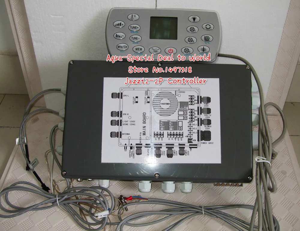 set Controller JAZZI2-2P box + Control Panel Fit JAZZI HOT TUB SKT338B 2 pump 1 blower circulation heater | Обустройство дома