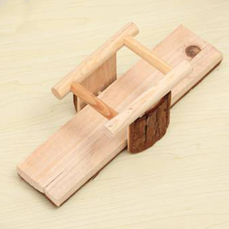 Забавная деревянная клетка для домашних птиц гнездо Seesaw игрушка дома упражнение