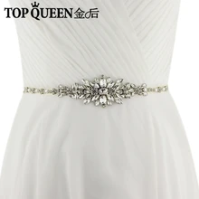 TOPQUEEN S352 Хрустальные Вечерние платья для выпускного вечера аксессуары свадебный пояс, пояс невесты свадебные ленты Пояски 1 см лента