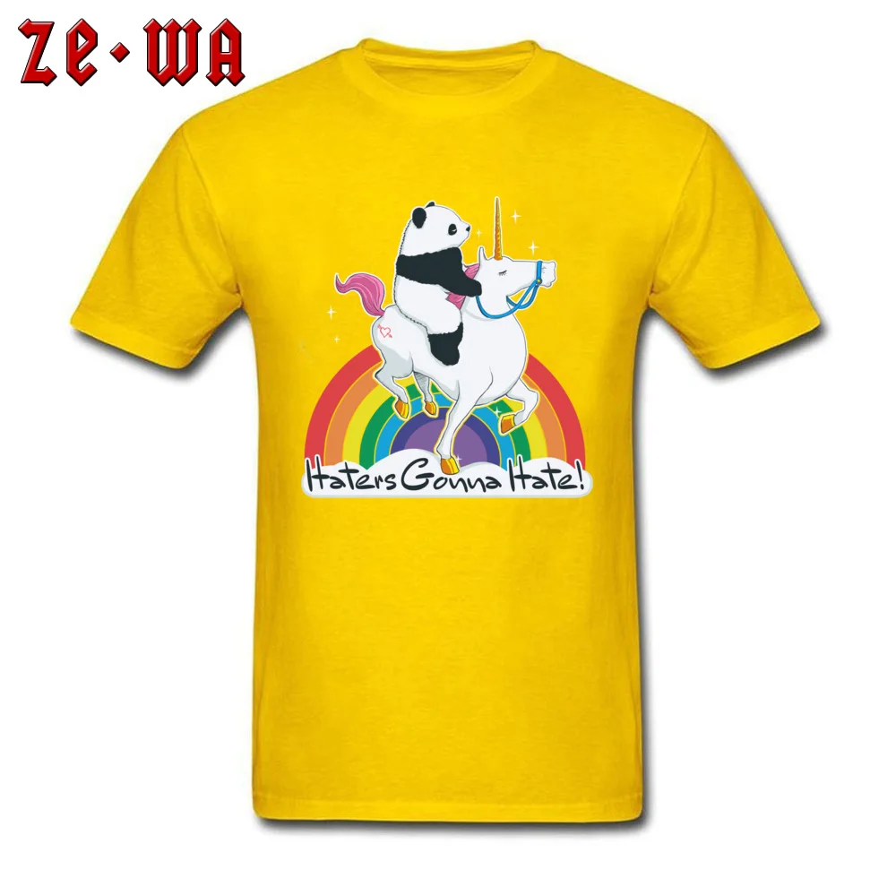 Haters Gonna Hate 2018 Comics Tees O-Neck Summer/Fall 100% Cotton Short Sleeve T Shirts for Men Normal Tshirts Haters Gonna Hate yellow