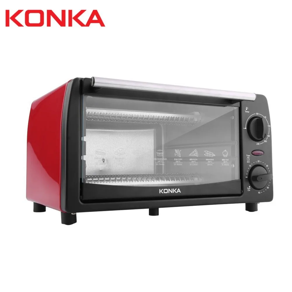 KONKA Electric Oven Household Multifunctional 12L Mini Galvanized Sheet Baking Oven KAO-1208 1050W With Bakeware