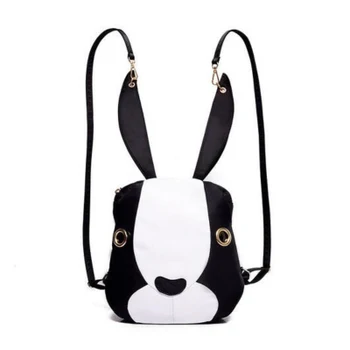 

HOT-selling Waterproof Lovely Rabbit Ears Rivet Backpack College Students Female Bag travel shoulder bag Free shipping