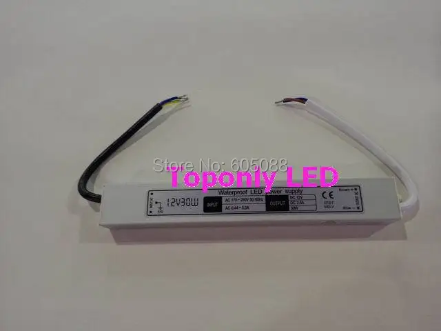 

2016 new IP67 30w waterproof led driver DC12v 24v output led power supply with aluminum shell CE&ROHS 50pcs/lot free shipping!