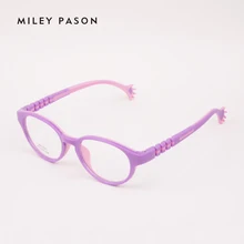 Детские пластиковые TR90 Ультра-легкие гибкие очки мягкие силикагель Детские Мультяшные оптические очки Рамка Рецепт 1107